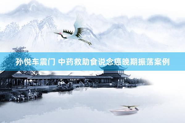 孙悦车震门 中药救助食说念癌晚期振荡案例